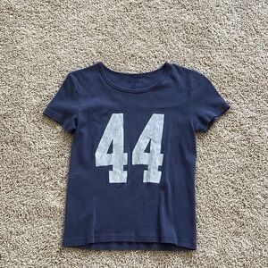 John Galt Navy Blue Shirt with Number Print